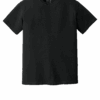 Plain black t-shirt on white background.
