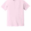 Light pink cotton T-shirt on white background.