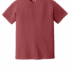 Red cotton t-shirt, front view.