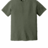 Olive green plain t-shirt front view