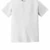 Plain white T-shirt on display