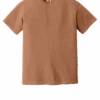 Brown cotton t-shirt on white background.