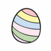 Striped pastel Easter egg illustration