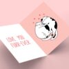 Greeting card with love you furr-ever message
