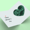 Valentine's Day card with dinosaur heart design.