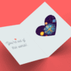 Space-themed love card for Valentine's Day