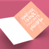 Greeting card with 'Together is our favorite place' quote.