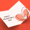 Valentine's Day card with heart design.