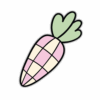 Colorful geometric carrot illustration
