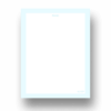 Blank notepad page with light blue border.