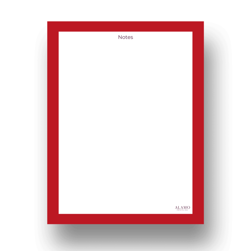 Red-bordered notepad labeled 'Notes'