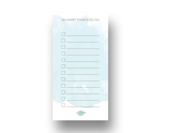 Blue to-do list with checkboxes and lines