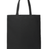 Black tote bag with handles