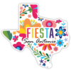 Colorful Fiesta San Antonio Texas outline design