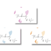 Colorful 'Thinking of You' cards with abstract designs.