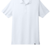 White polo shirt on hanger.