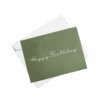 Green birthday card with envelope