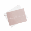 Pink birthday card with envelope