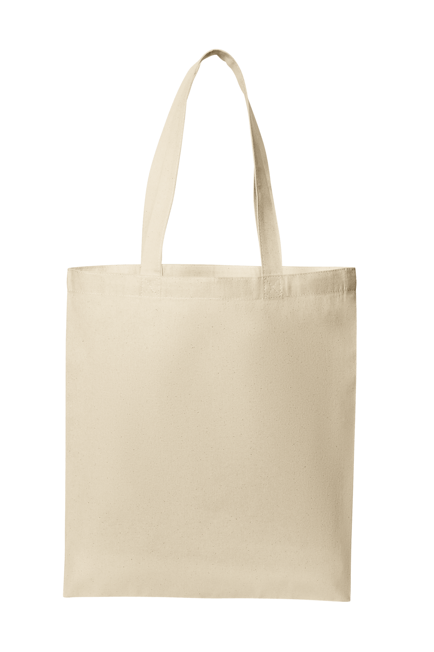 Plain beige canvas tote bag