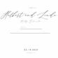 Elegant wedding invitation for Halbert and Linda.
