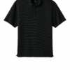 Black short-sleeve polo shirt, plain design