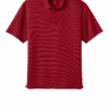 Red short-sleeve polo shirt on white background