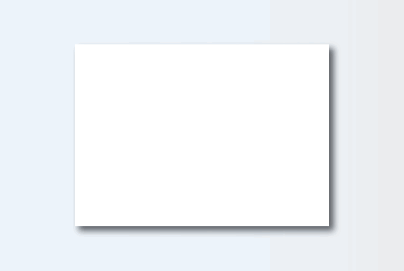 Blank white rectangle with soft shadow