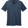 Navy blue polo shirt with short sleeves