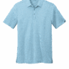 Light blue polo shirt with collar and buttons
