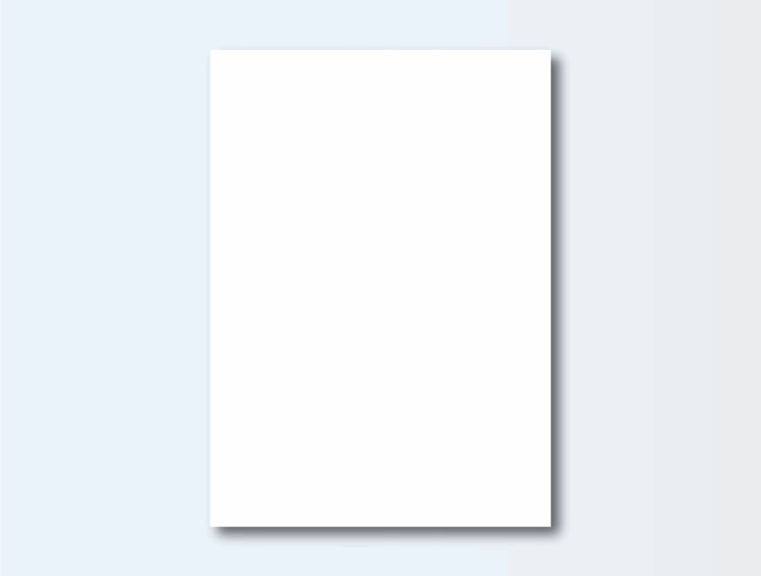 Blank white paper on gradient background