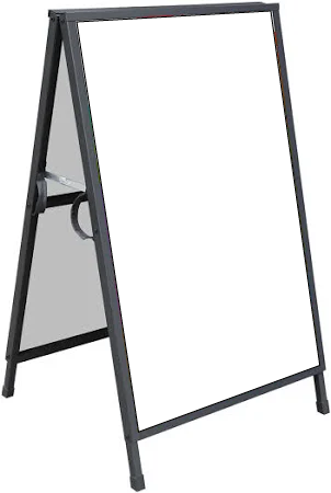 Blank A-frame sign board for outdoor advertising
