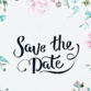 Floral save the date card design