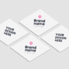 Square business cards, customizable design template.