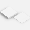 Stack of blank white square papers