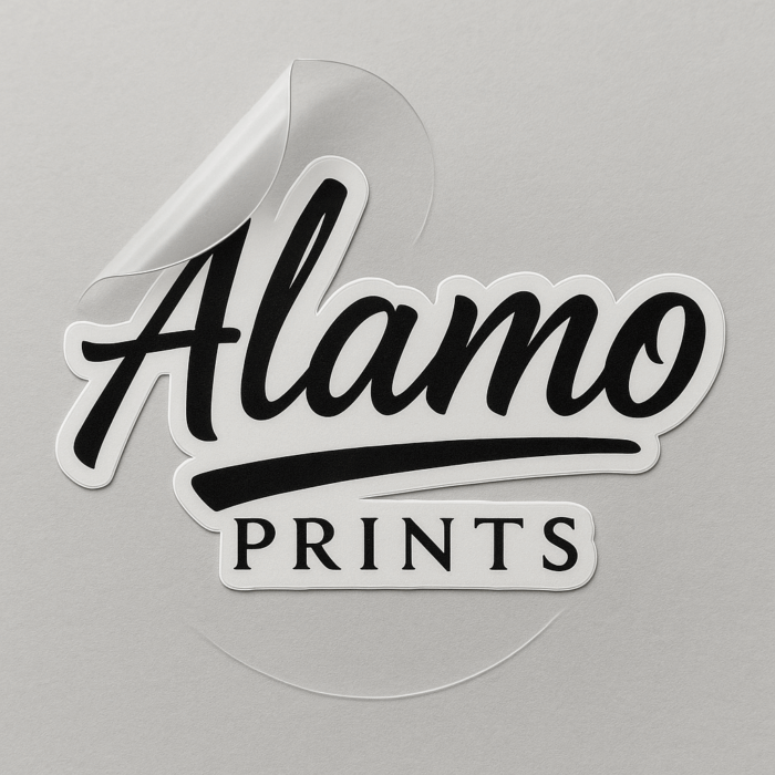 Alamo Prints logo on sticker