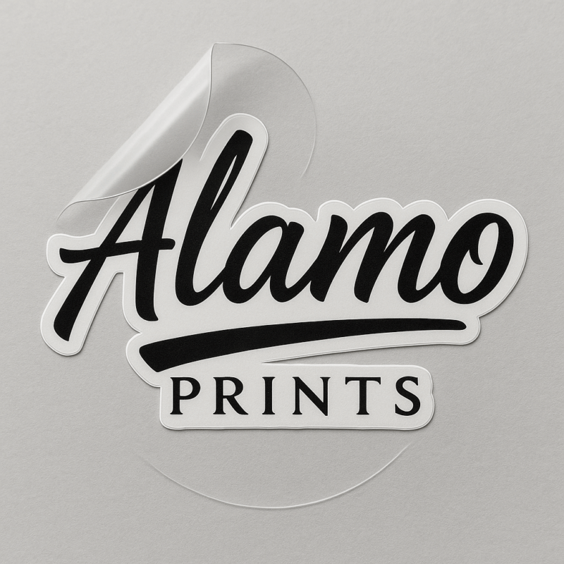 Alamo Prints logo on sticker