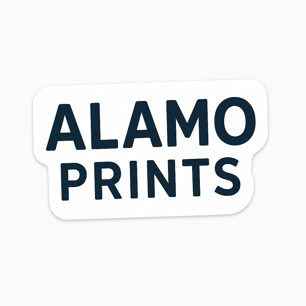 Alamo Prints logo on white background