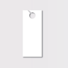 Blank white door hanger on gray background
