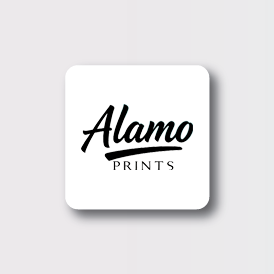 Alamo Prints logo on white background
