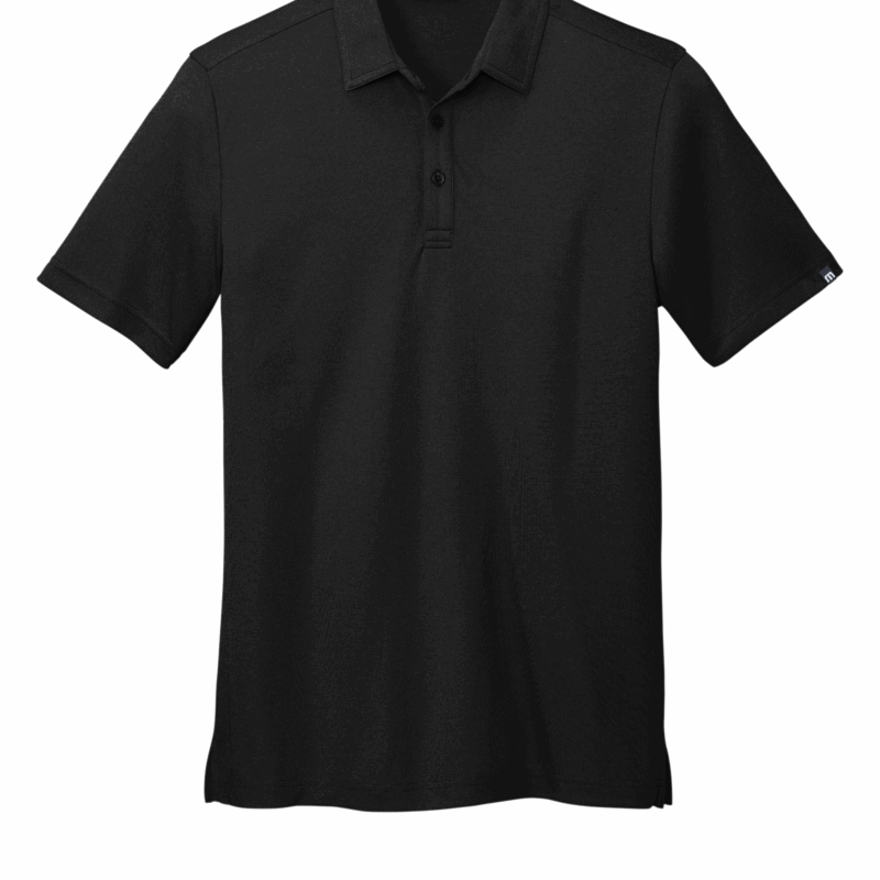 Black short sleeve polo shirt