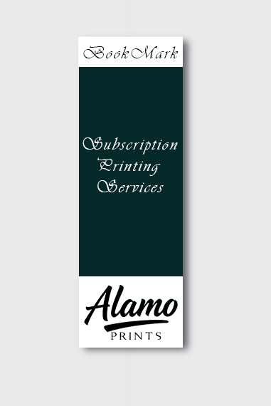 Bookmark advertising subscription printing services